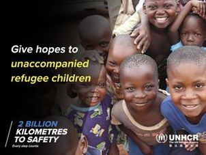 UNHCR : "2 BILLION KILOMETRES TO SAFETY" for refugee children